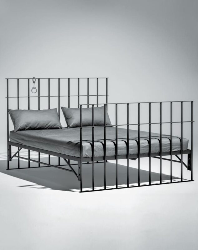 Кровать лофт металлическая «Решетка»