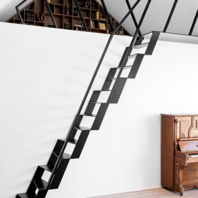 Лестница лофт металлическая «Косичка»