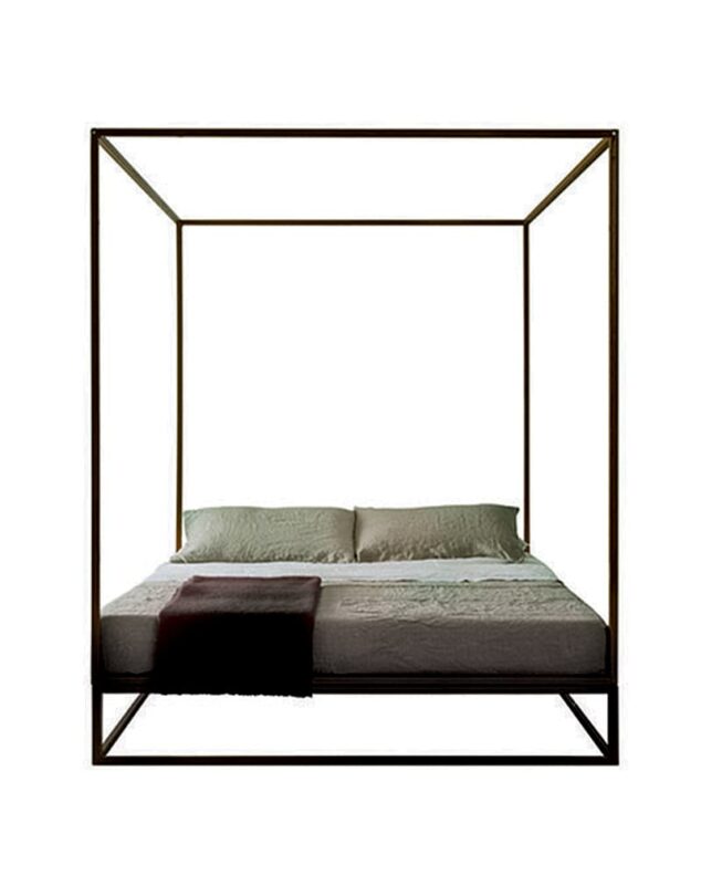 Кровать минимализм c балдахином «Куб»