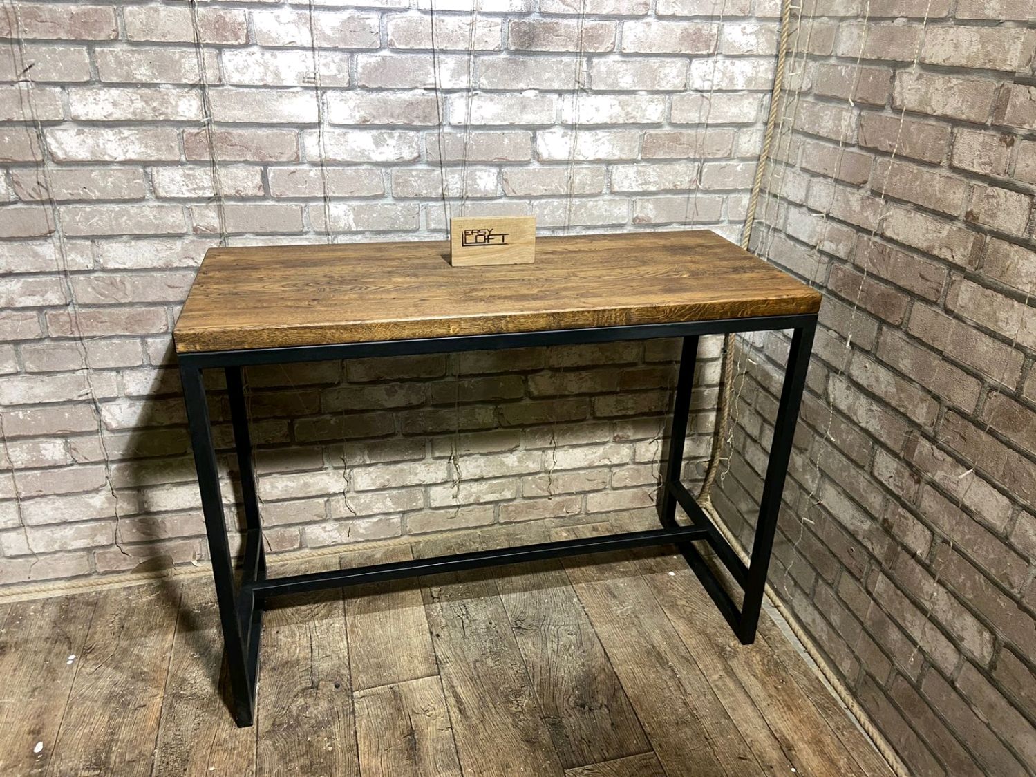 Барная стойка (стол) в стиле Лофт из массива дуба С-385