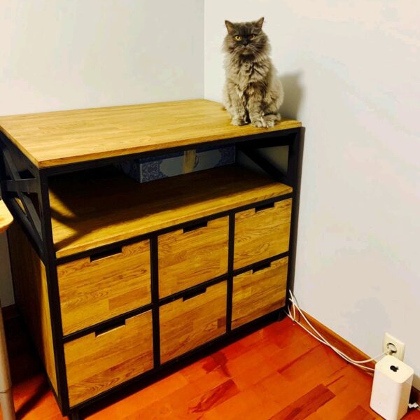 Комод в стиле Лофт из массива дуба К-003