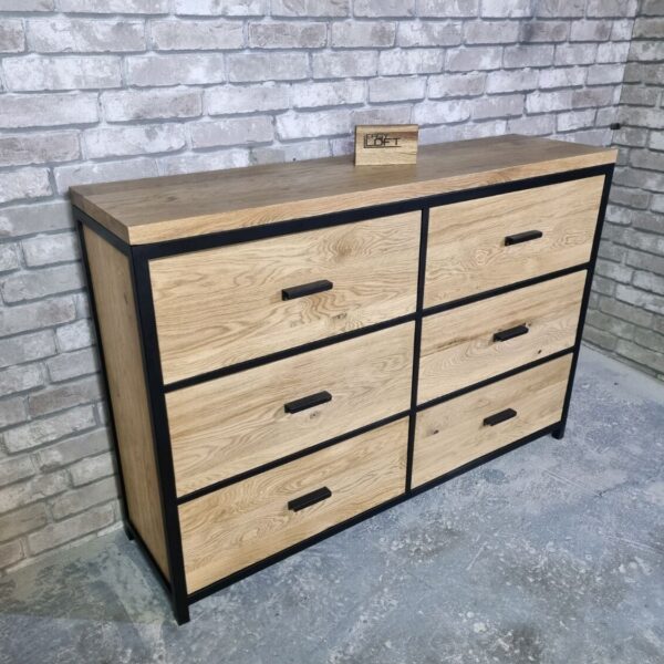 Комод в стиле Лофт из массива дуба К-036