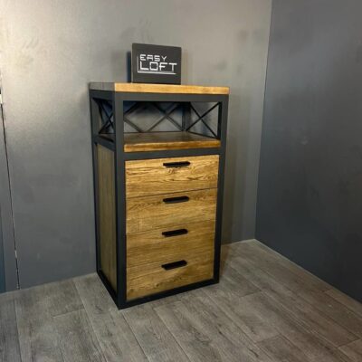 Комод в стиле Лофт из массива дуба К-058