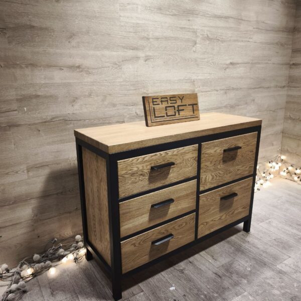 Комод в стиле Лофт из массива дуба К-081