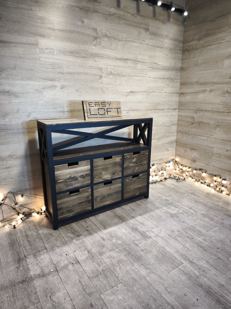 Комод в стиле Лофт К-076