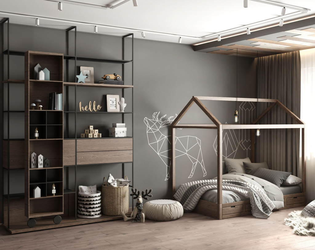 Комплект детской лофт мебели №115