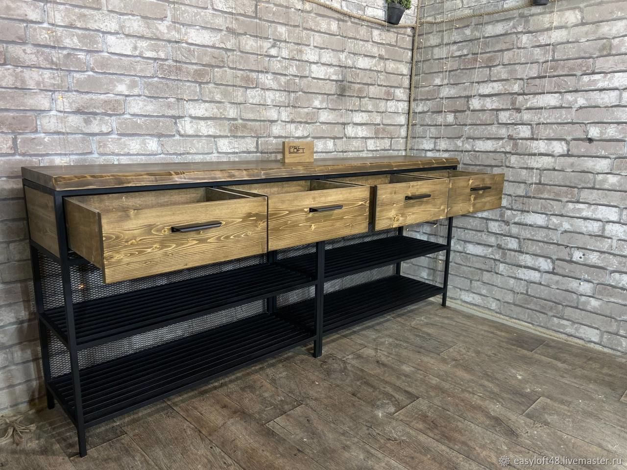 Консоль в стиле Лофт Х-057