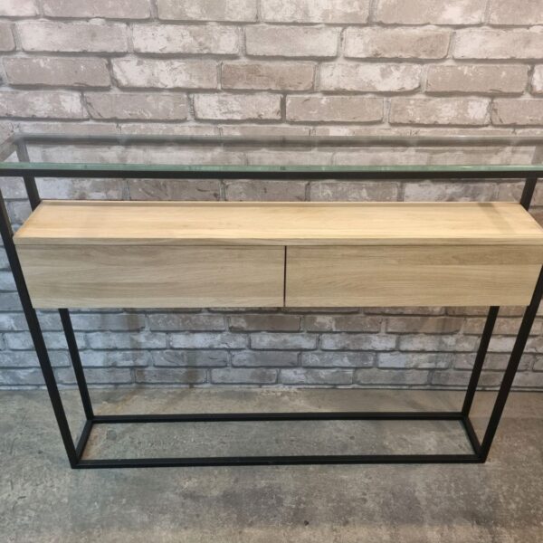 Консоль в стиле Лофт из массива дуба Х-036