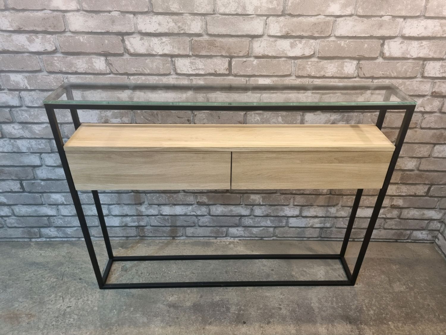 Консоль в стиле Лофт из массива дуба Х-036