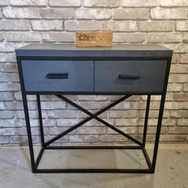 Консоль в стиле Лофт из массива дуба Х-038