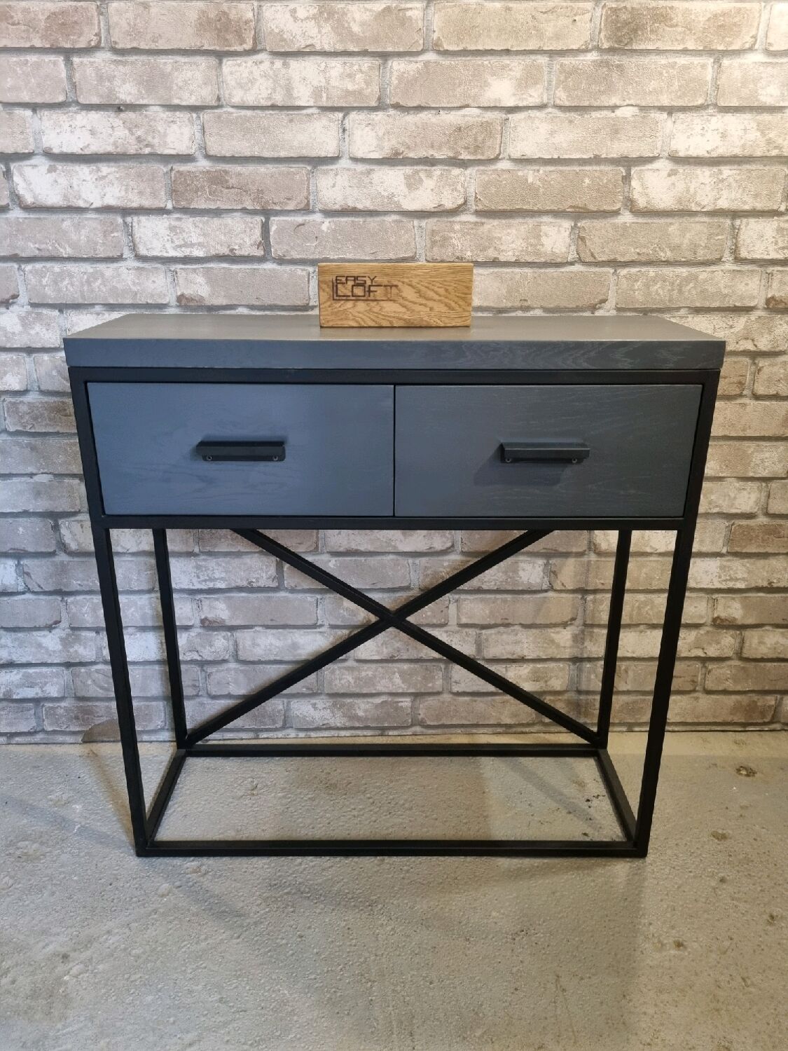 Консоль в стиле Лофт из массива дуба Х-038