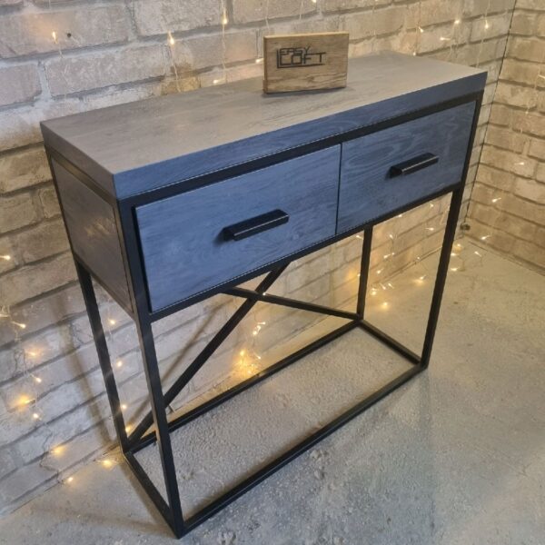 Консоль в стиле Лофт из массива дуба Х-043