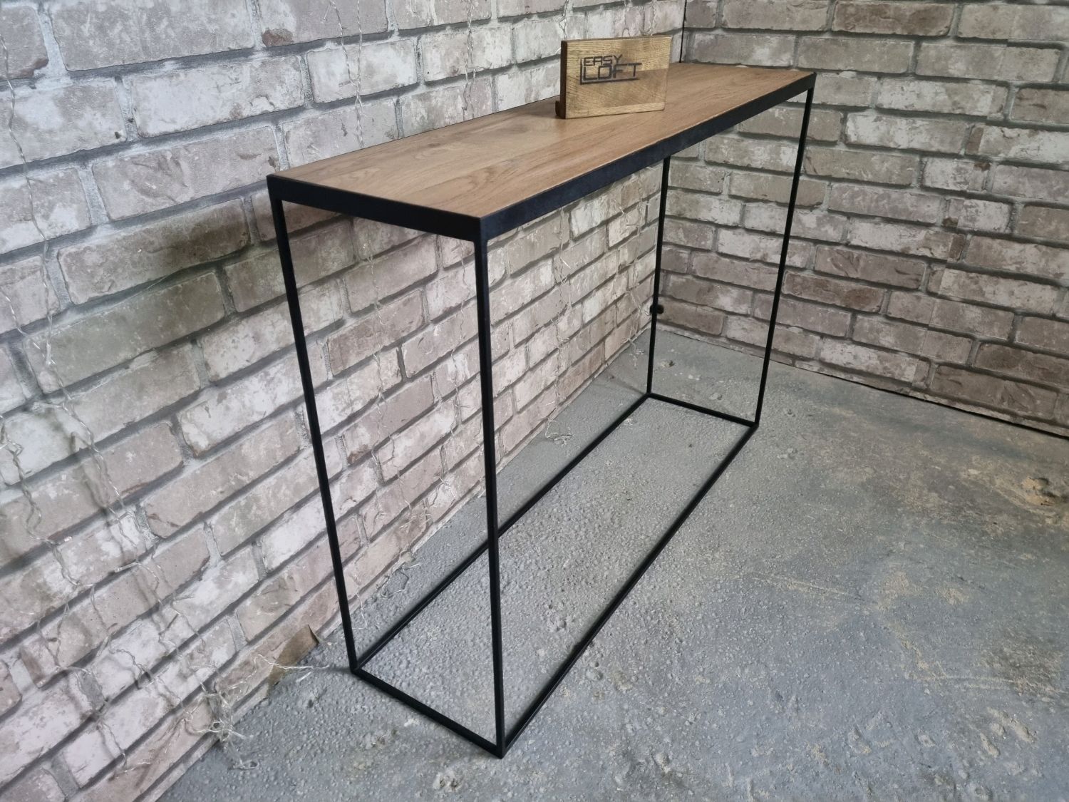 Консоль в стиле Лофт из массива дуба Х-045