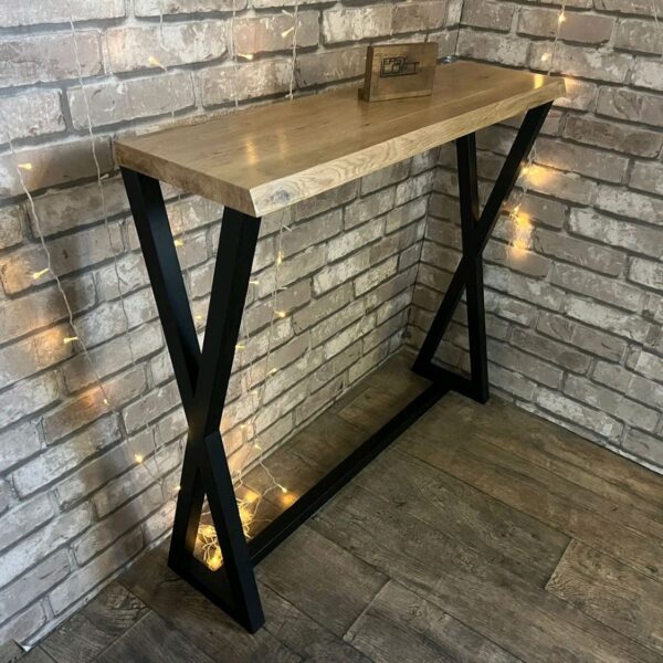 Консоль в стиле Лофт из массива дуба Х-050