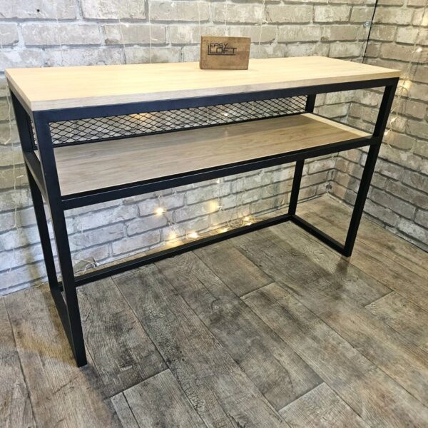 Консоль в стиле Лофт из массива дуба Х-052
