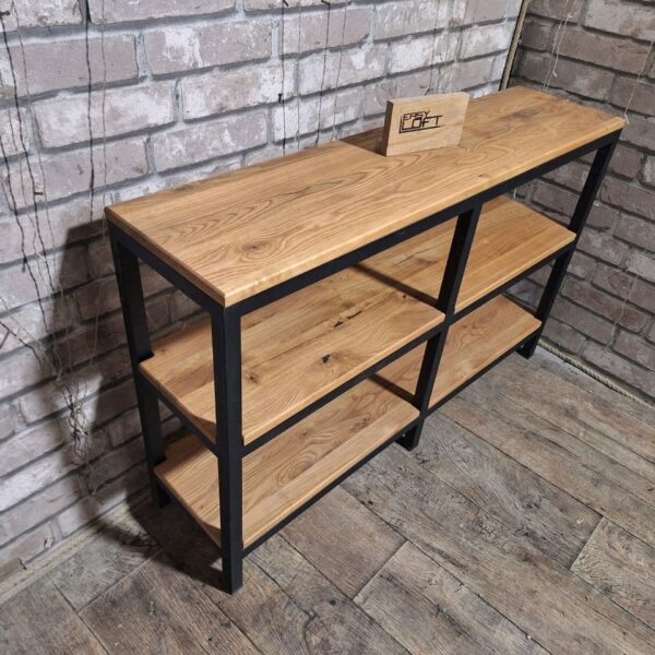 Консоль в стиле Лофт из массива дуба Х-053