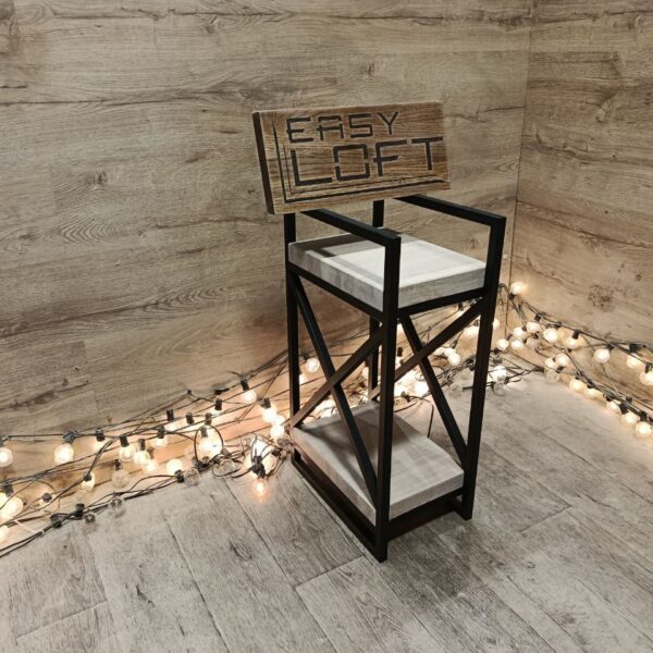 Консоль в стиле Лофт из массива дуба Х-065