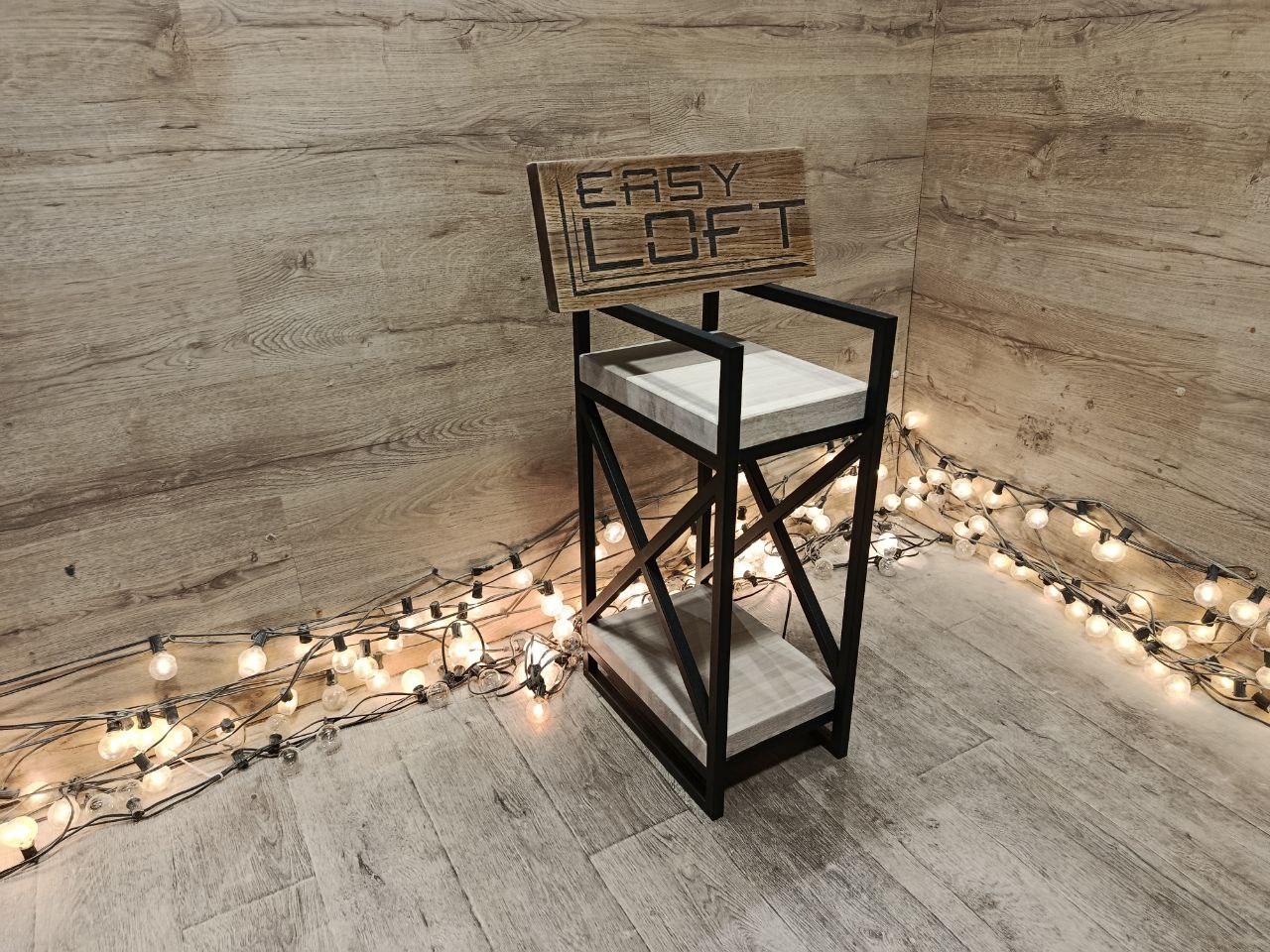 Консоль в стиле Лофт из массива дуба Х-065