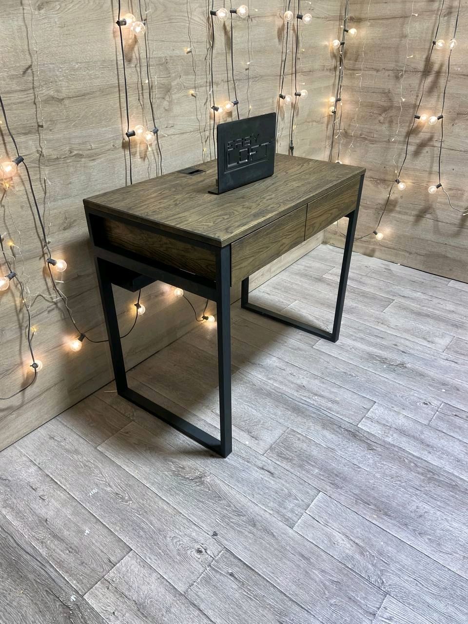 Консоль в стиле Лофт из массива дуба Х-067