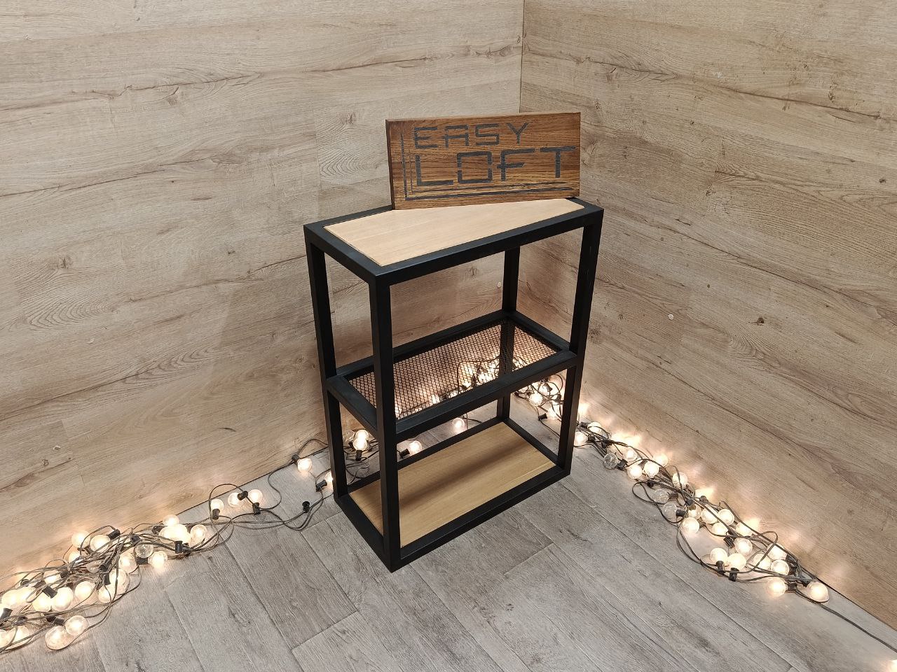 Консоль в стиле Лофт из массива дуба Х-071