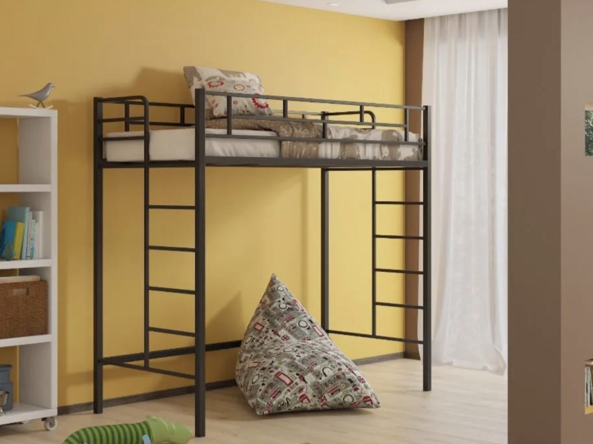 Кровать-чердак из металла №121