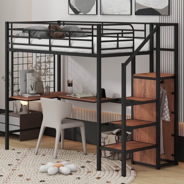 Кровать-чердак лофт с письменным столом №257