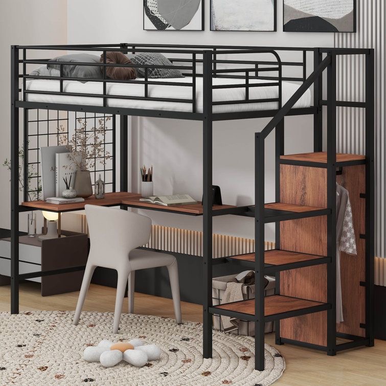 Кровать-чердак лофт с письменным столом №257