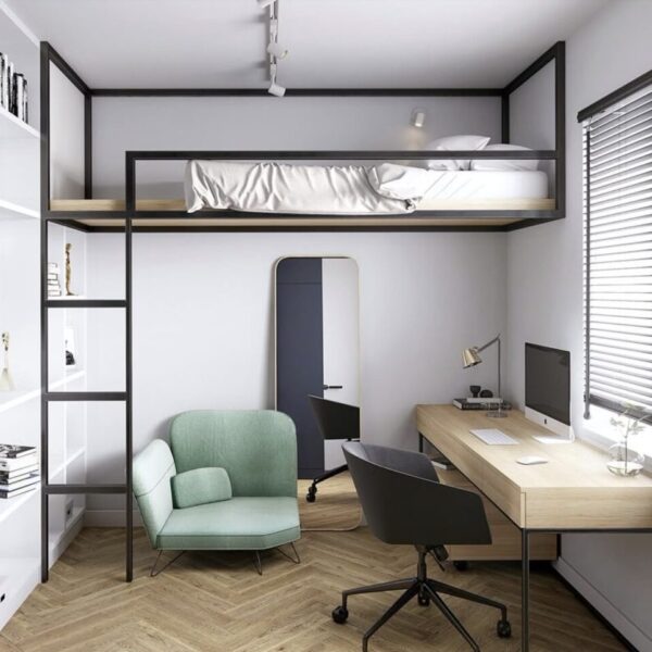 Кровать-чердак потолочного крепления №247