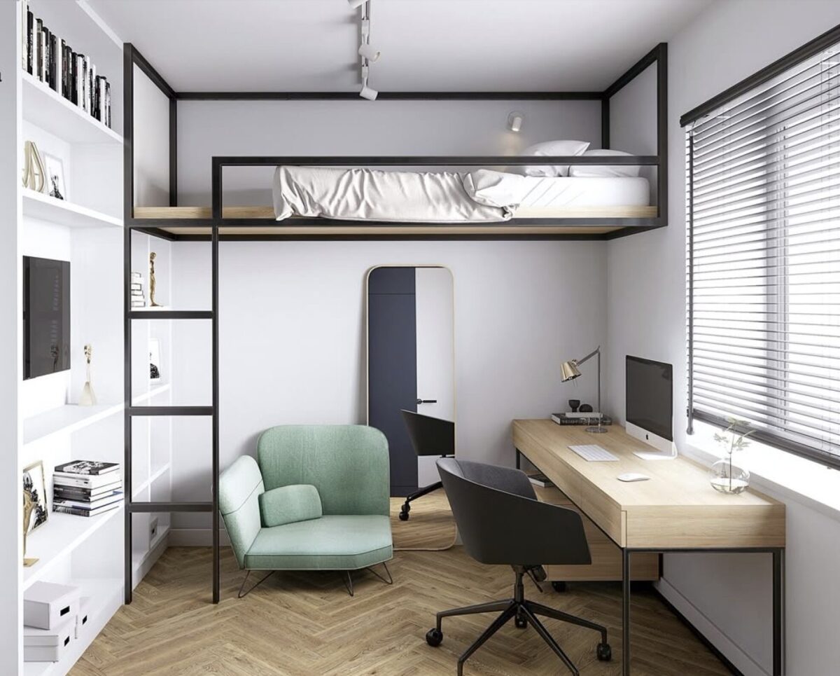 Кровать-чердак потолочного крепления №247