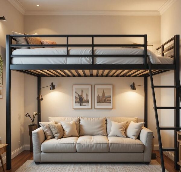 Кровать-чердак с бортиком №233