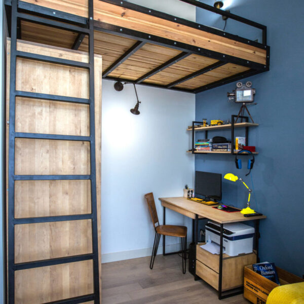 Кровать-чердак с креплением к стенам №148