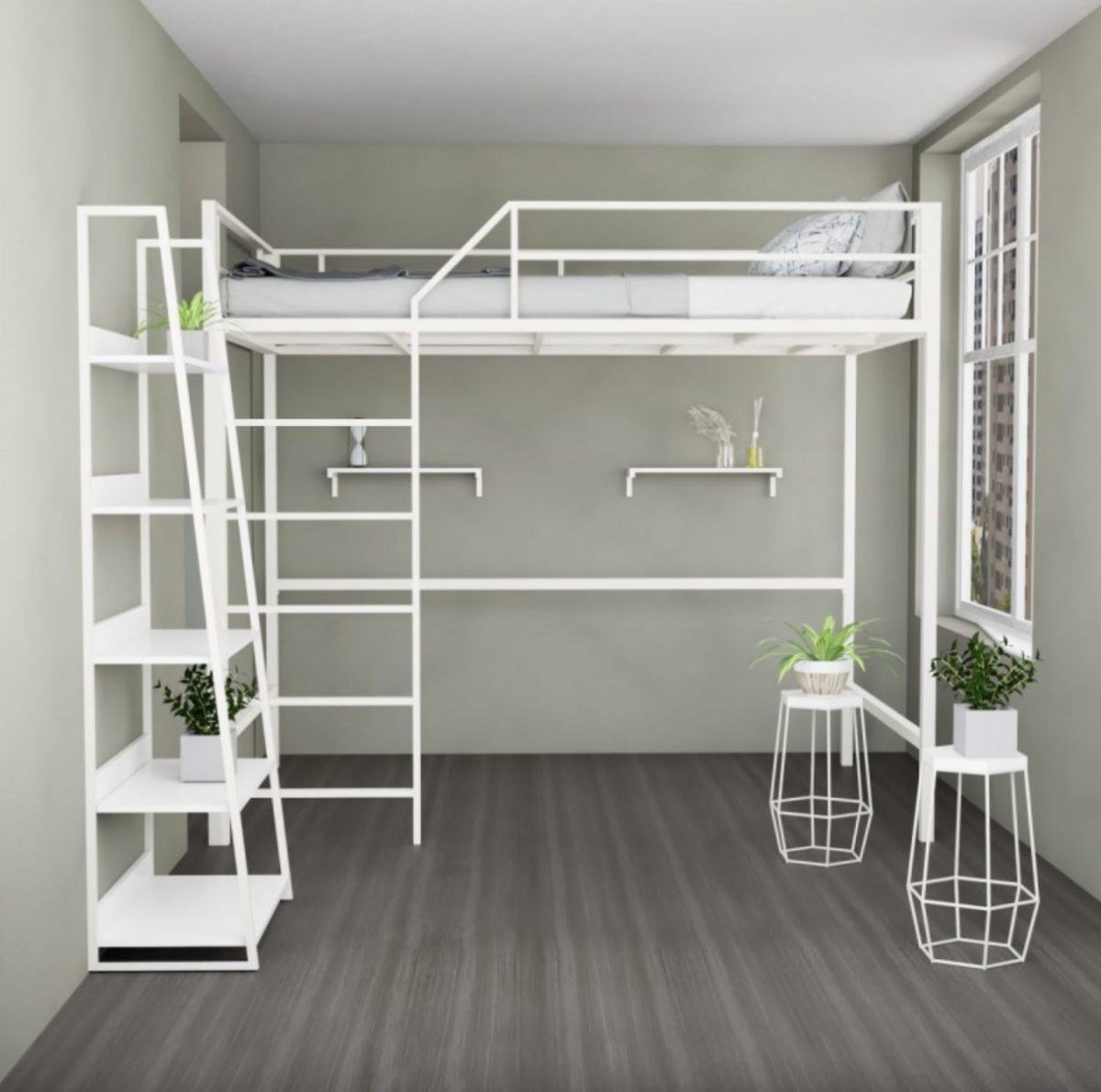 Кровать-Чердак с лестницей №118