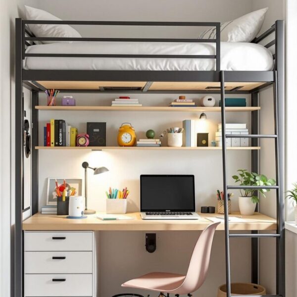 Кровать-чердак с рабочим столом №201