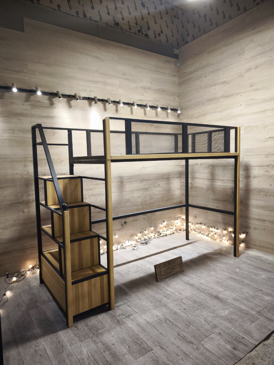 Кровать-чердак в стиле Лофт В-019