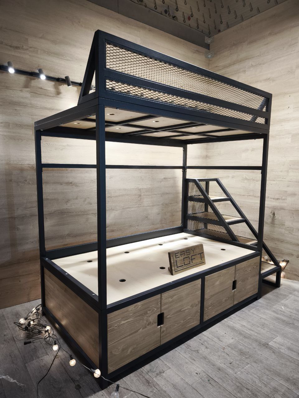 Кровать-чердак в стиле Лофт В-020