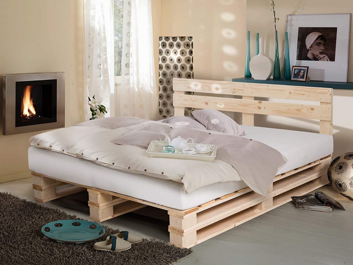 Кровать из поддонов №6