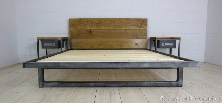 Кровать в стиле Лофт В-001