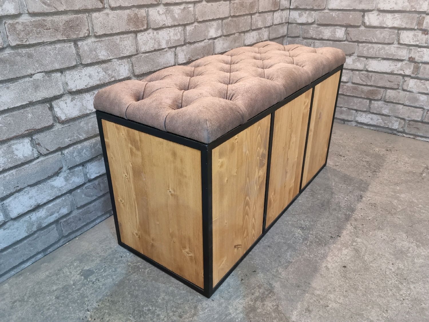 Обувница-банкетка в стиле Лофт О-003