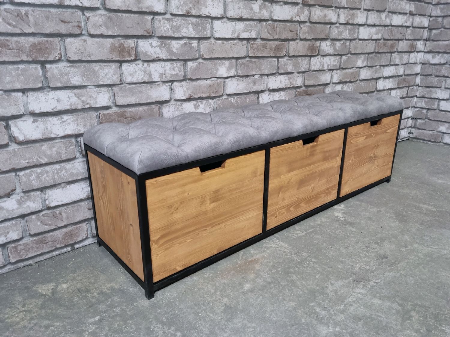 Обувница-банкетка в стиле Лофт О-009