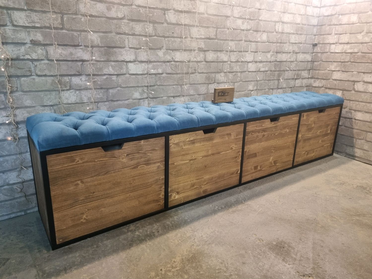 Обувница-банкетка в стиле Лофт О-024