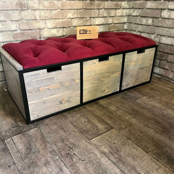 Обувница-банкетка в стиле Лофт О-030