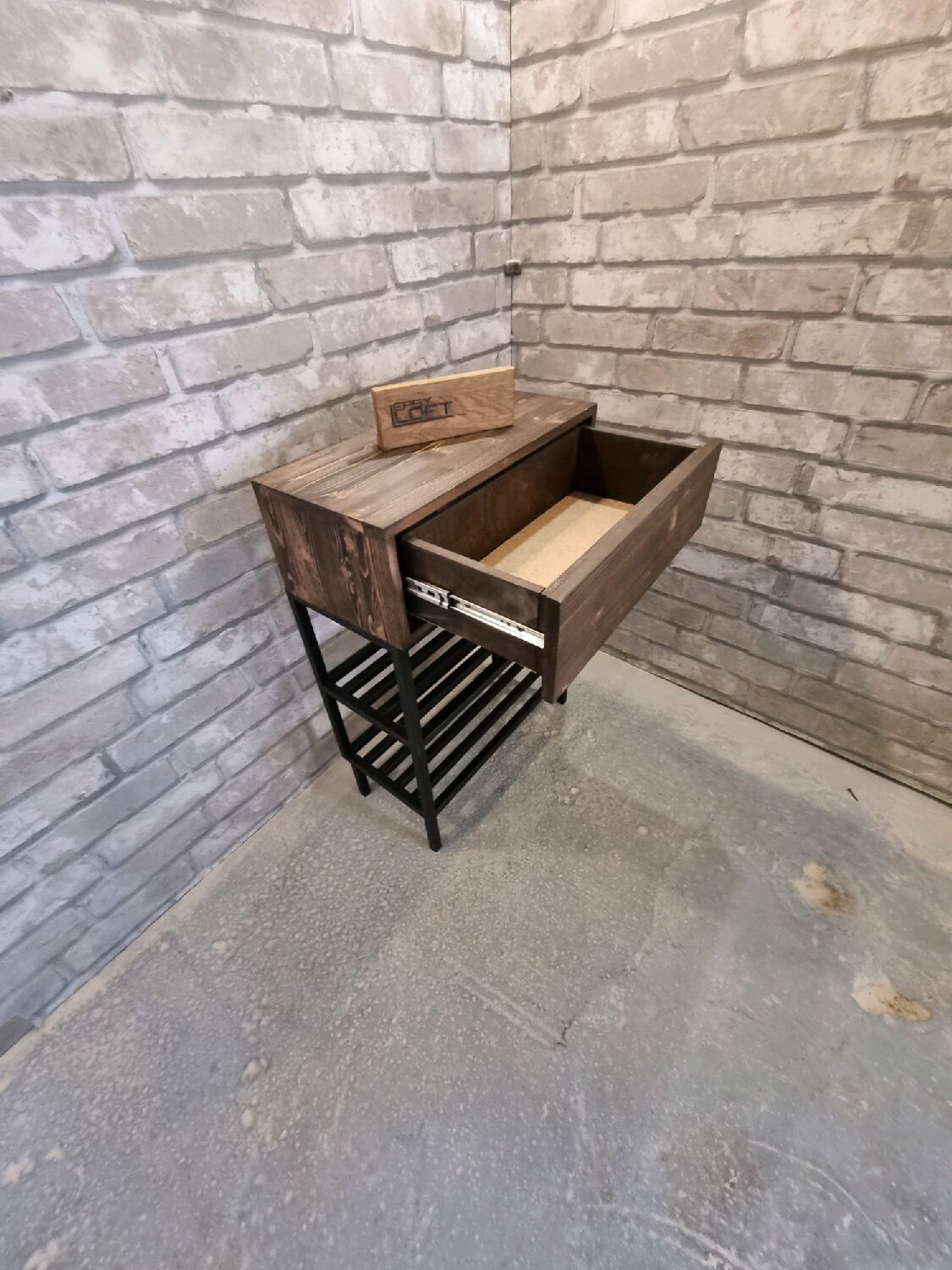 Обувница-консоль в стиле Лофт О-017