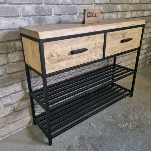 Обувница-консоль в стиле Лофт О-020
