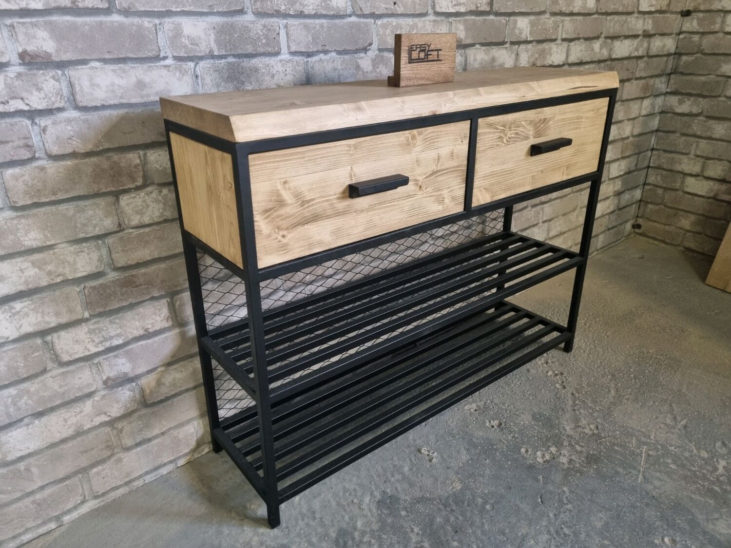 Обувница-консоль в стиле Лофт О-020