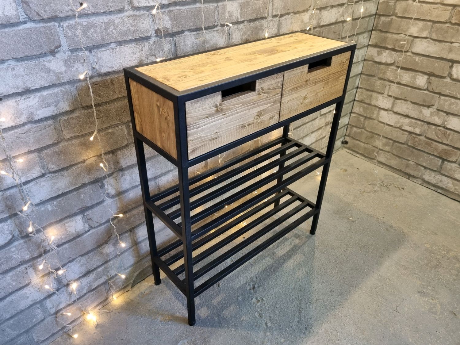 Обувница-консоль в стиле Лофт О-025