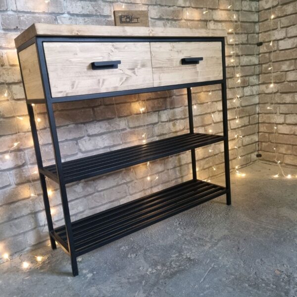 Обувница-консоль в стиле Лофт О-026