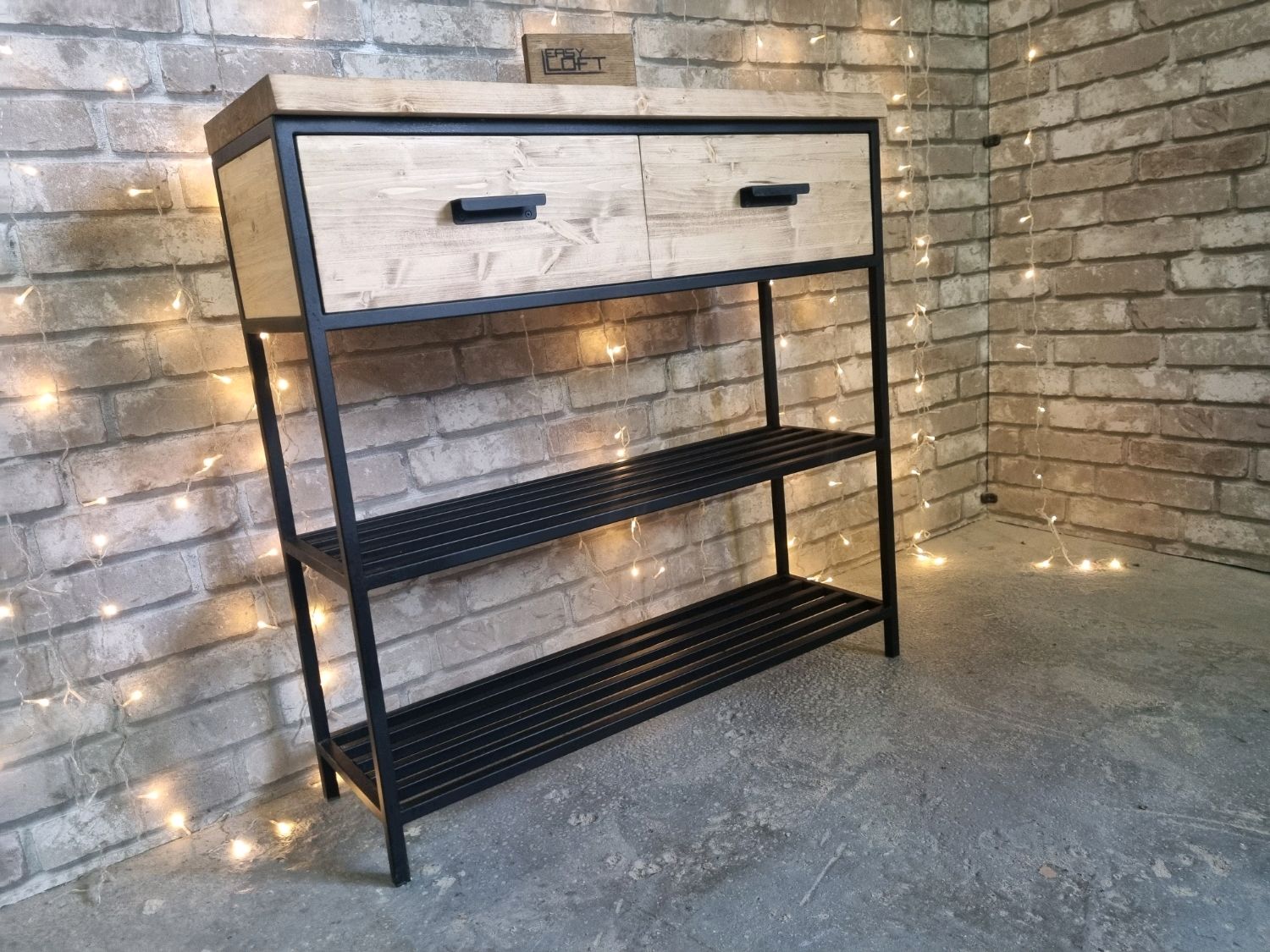 Обувница-консоль в стиле Лофт О-026