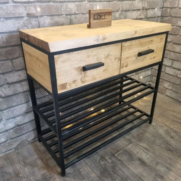 Обувница-консоль в стиле Лофт О-028