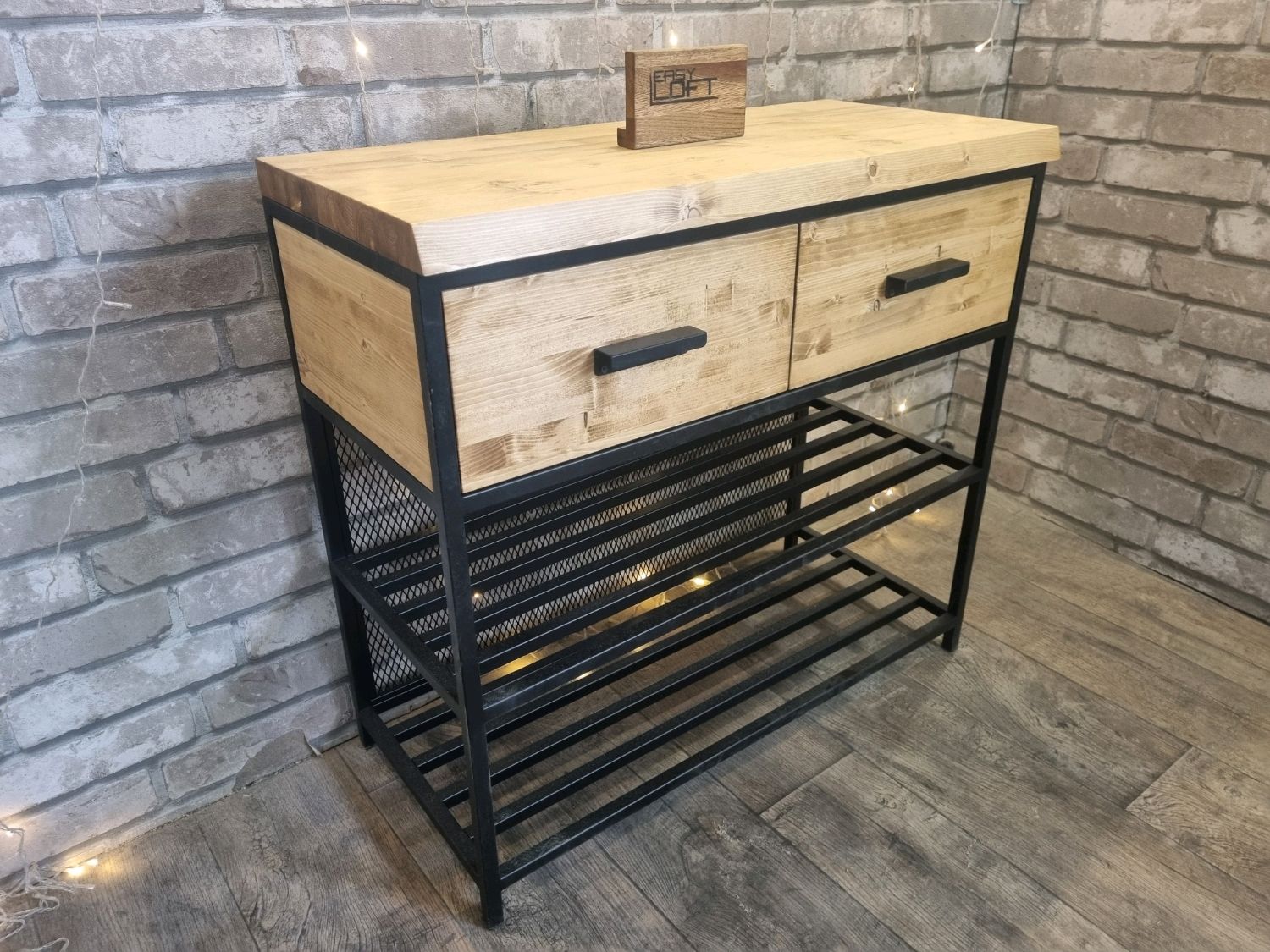 Обувница-консоль в стиле Лофт О-028