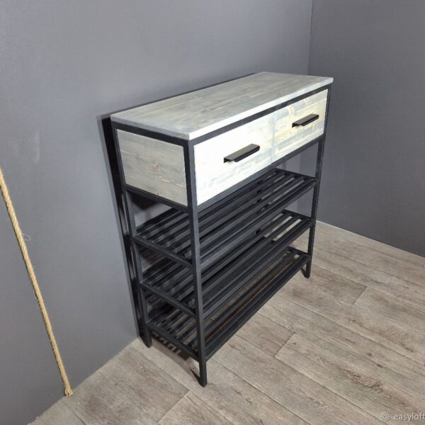 Обувница-консоль в стиле Лофт О-036